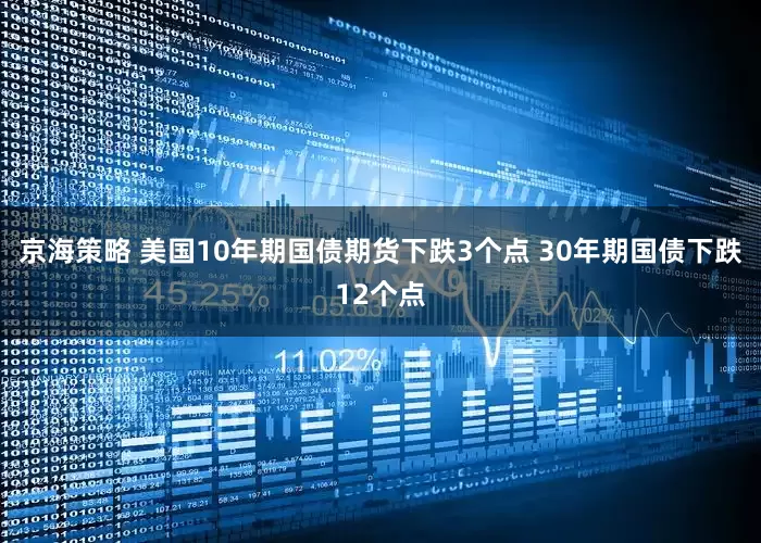 京海策略 美国10年期国债期货下跌3个点 30年期国债下跌12个点