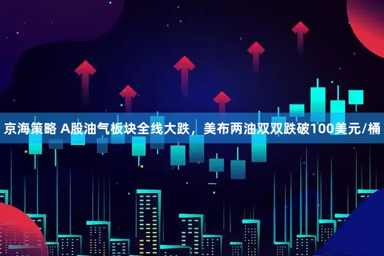 京海策略 A股油气板块全线大跌，美布两油双双跌破100美元/桶
